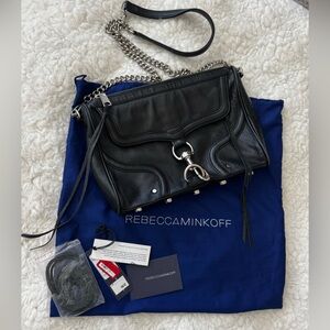 Rebecca Minkoff Soft Black Leather Crossbody Bag